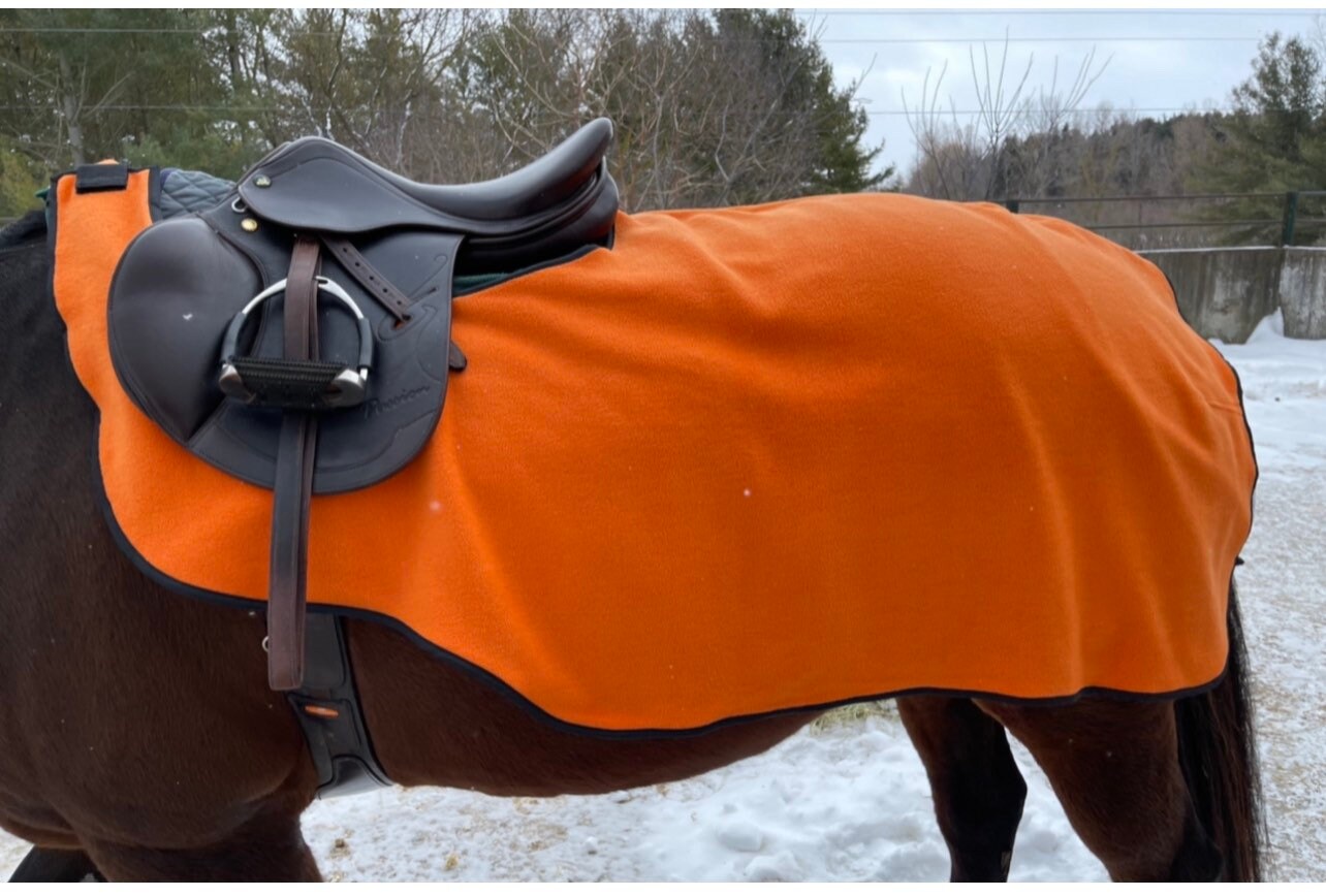 HORSE QUARTER SHEET in Orange Fleece Etsy