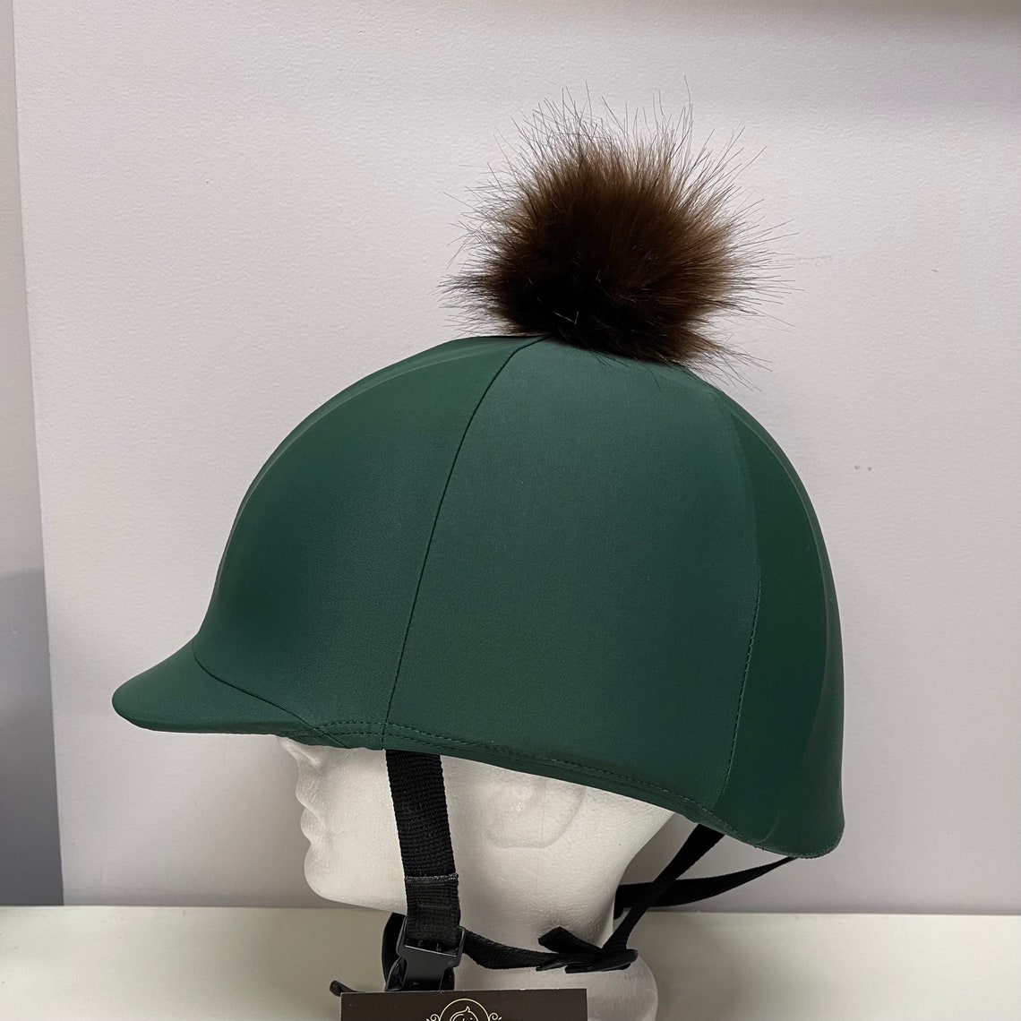 Pom Pom Horse RIDING HELMET/Hat COVER in Green Lycra with Etsy