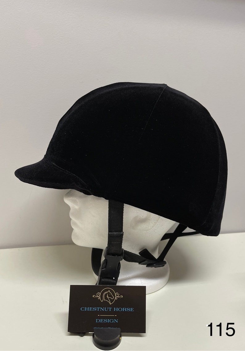 Black Velvet Horse RIDING Helmet/hat COVER Etsy
