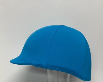 Housse De Casque D'équitation Horse Habit - Vert Sarcelle, Lycra, Fabriqué En Australie