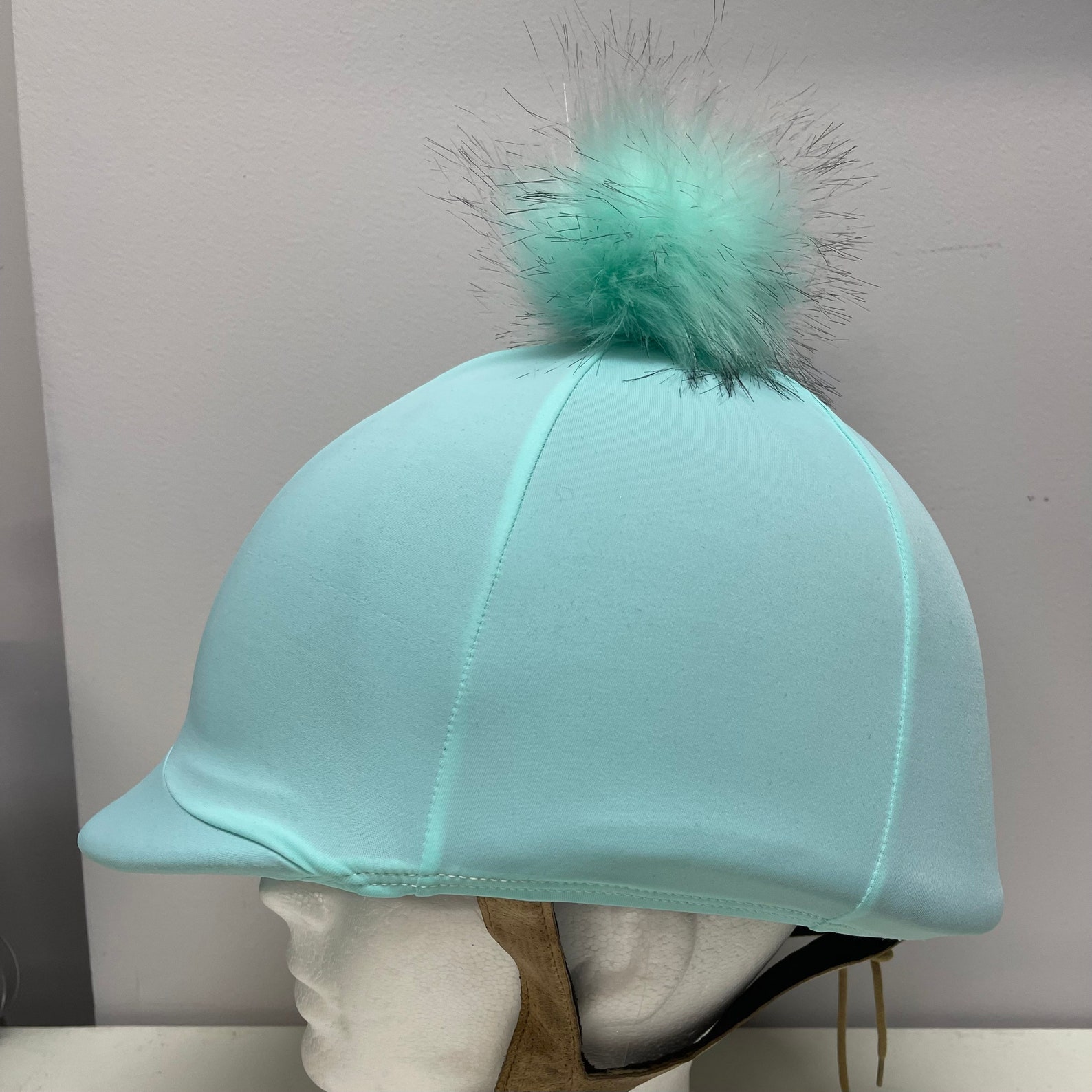 Pom Pom Horse RIDING HELMET/Hat COVERS in Mint Green with Etsy