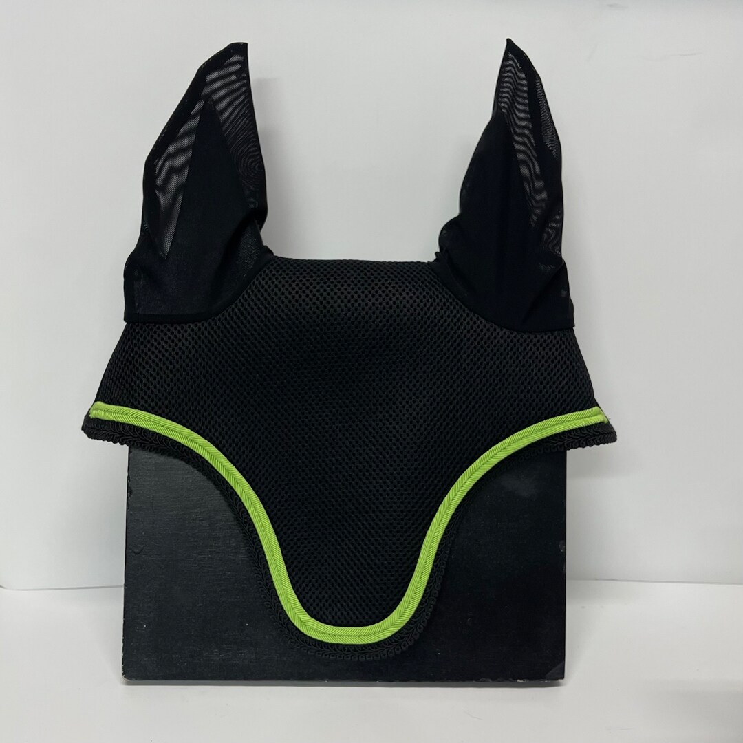 CHOOSE Your SIZE BONNET, in Black Mesh With Lime Green Accent. Pony,cob ...