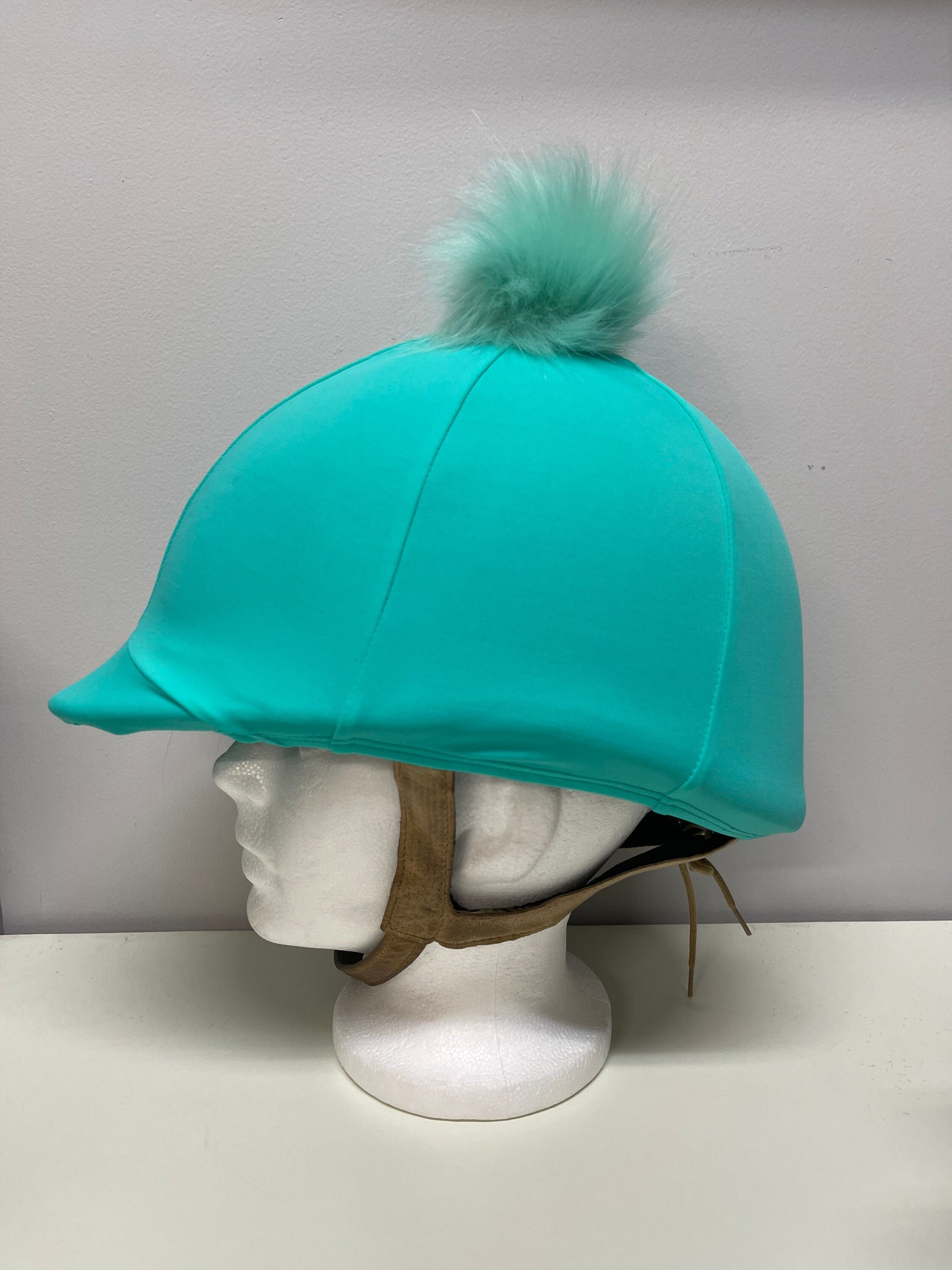 Pom Pom Horse RIDING HELMET/Hat COVER in Green Lycra with Etsy