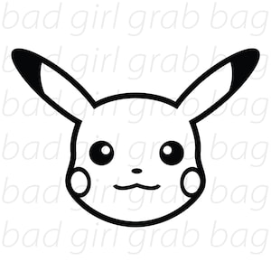 Pikachu Pokemon Inspired SVG Fichier pour Cricut, Silhouette, Vinyle, HTV