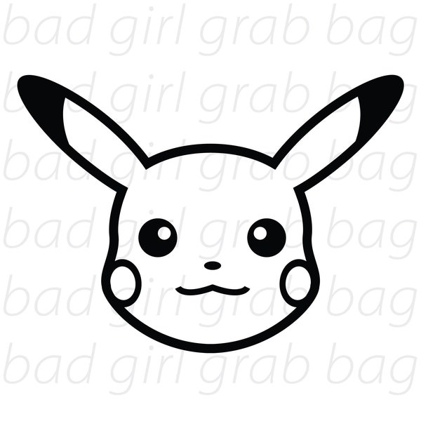 Pikachu Pokemon Inspired SVG File for Cricut, Silhouette, Vinyl, HTV