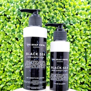 Black Sea Men&#39;s Hand & Body Lotion: Natural Scented Cream