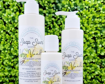 Very Vanilla Hand & Body Lotion, Hand Lotion, Body Lotion, Natural Lotion, Handmade Lotion, Hand and Body Cream