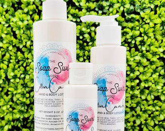 Cotton Candy Hand & Body Lotion, Hand Lotion, Body Lotion, Natural Lotion, Handmade Lotion, Hand and Body Cream