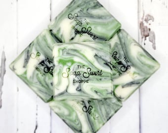 Handmade Mountain Air Vegan Soap Bar, Activated Charcoal