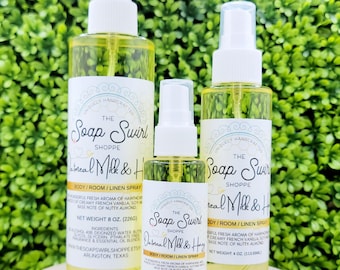 Oatmeal Milk & Honey Body, Room, Linen Mist Spray