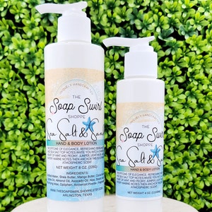 Sea Salt and Sand Hand & Body Lotion, Hand Lotion, Body Lotion, Natural Lotion, Handmade Lotion, Hand and Body Cream