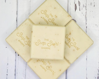 Cherry Almond Vegan Soap Bar: Handmade Oatmeal Exfoliant