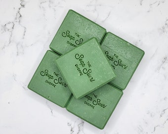 Green Tea Verbena Bath Soap, Handmade Cold Processed Soap Bars, Skin Cleaning Bars, Body Soap, 4.5 Ounces