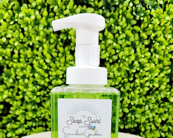 Succulent Garden Foaming Hand Soap,  Liquid Soap, Handmade Soap, Vegan Soap, Natural Soap, Hand Soap