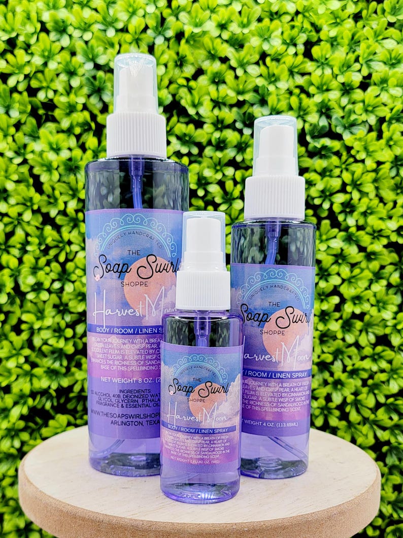 Harvest Moon Body, Room & Linen Spray, Body Spray, Fragrance Spray