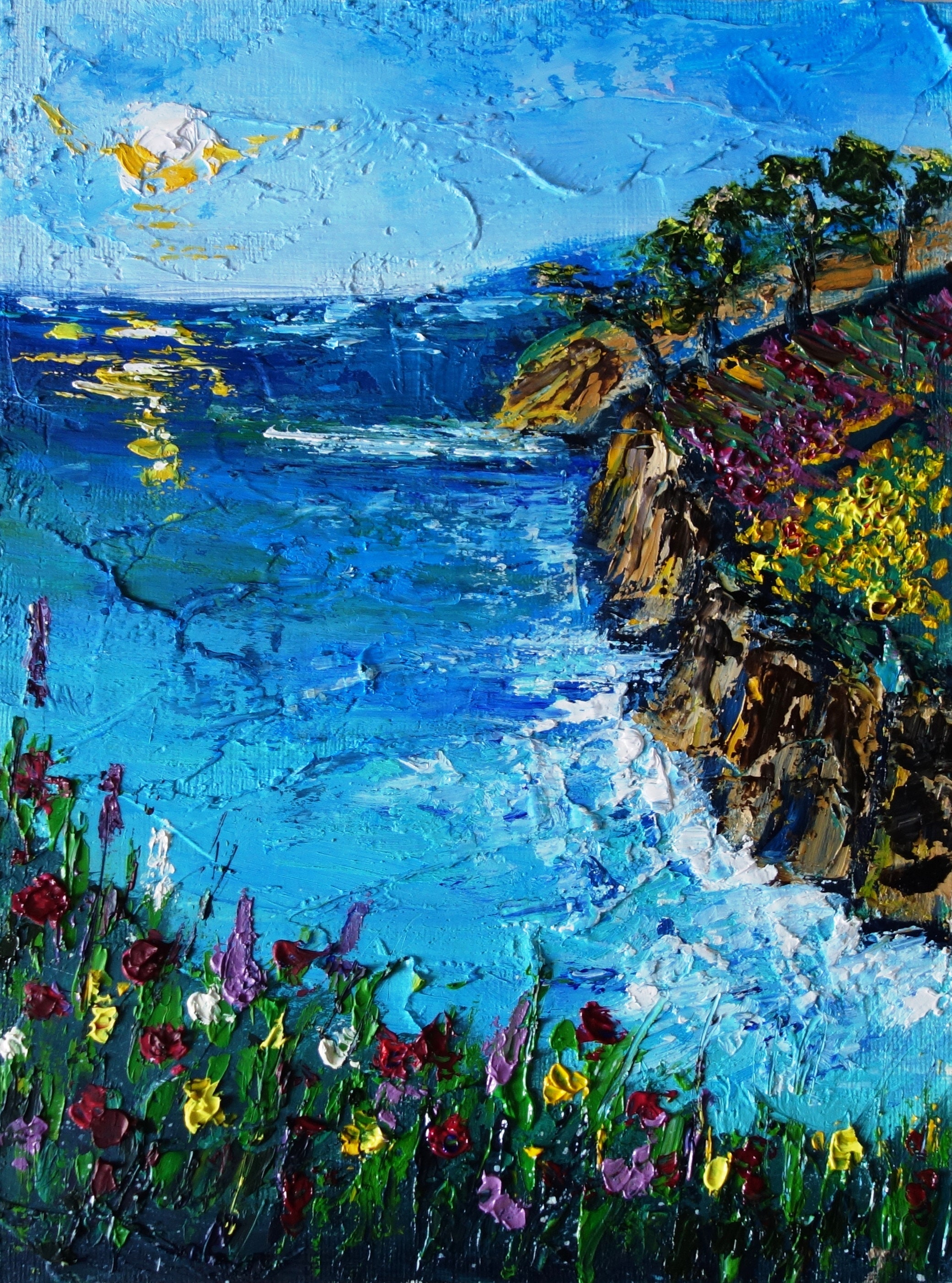 Big Sur Coast Oil Painting California Original Art Landscape | Etsy