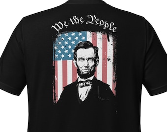 Camiseta We The People 1776 | Camiseta patriótica American Pride | Camiseta de vestuário militar de apoio a veteranos | Camiseta de história | Camiseta da bandeira dos EUA