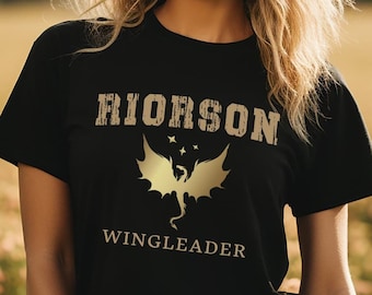 Camiseta de Riorson Wingleader, camiseta de Dragon Riders, camiseta de Fourth Wing, camiseta de Xaden Riorson, camiseta de amante de los libros, merchandising de libros de fantasía, merchandising de libros