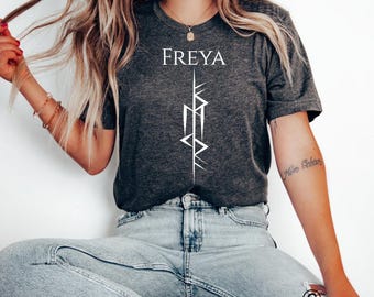 Norse God Freya Shirt, Viking Warrior T-shirt, Norse Mythology God T-shirt, Valkyrie Valhalla Shirt, Norse Viking Shirt, Viking Rune Shirt
