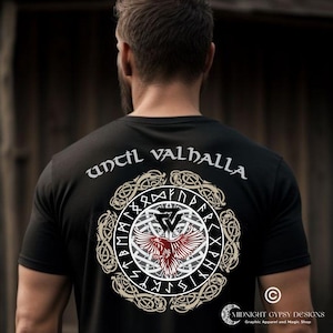 Norse Viking T-shirt, Until Valhalla T-shirt, Pagan Shirt, Viking Tee, Odin T-shirt, Viking Warrior T-shirt, Valknut T-shirt