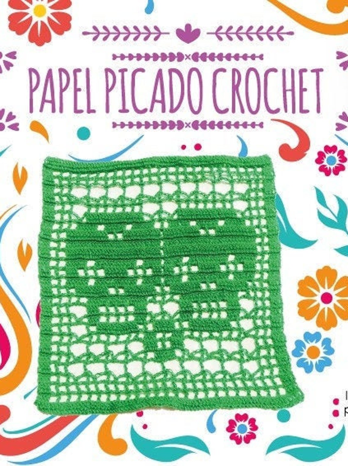 Patron de papel picado en crochet Etsy