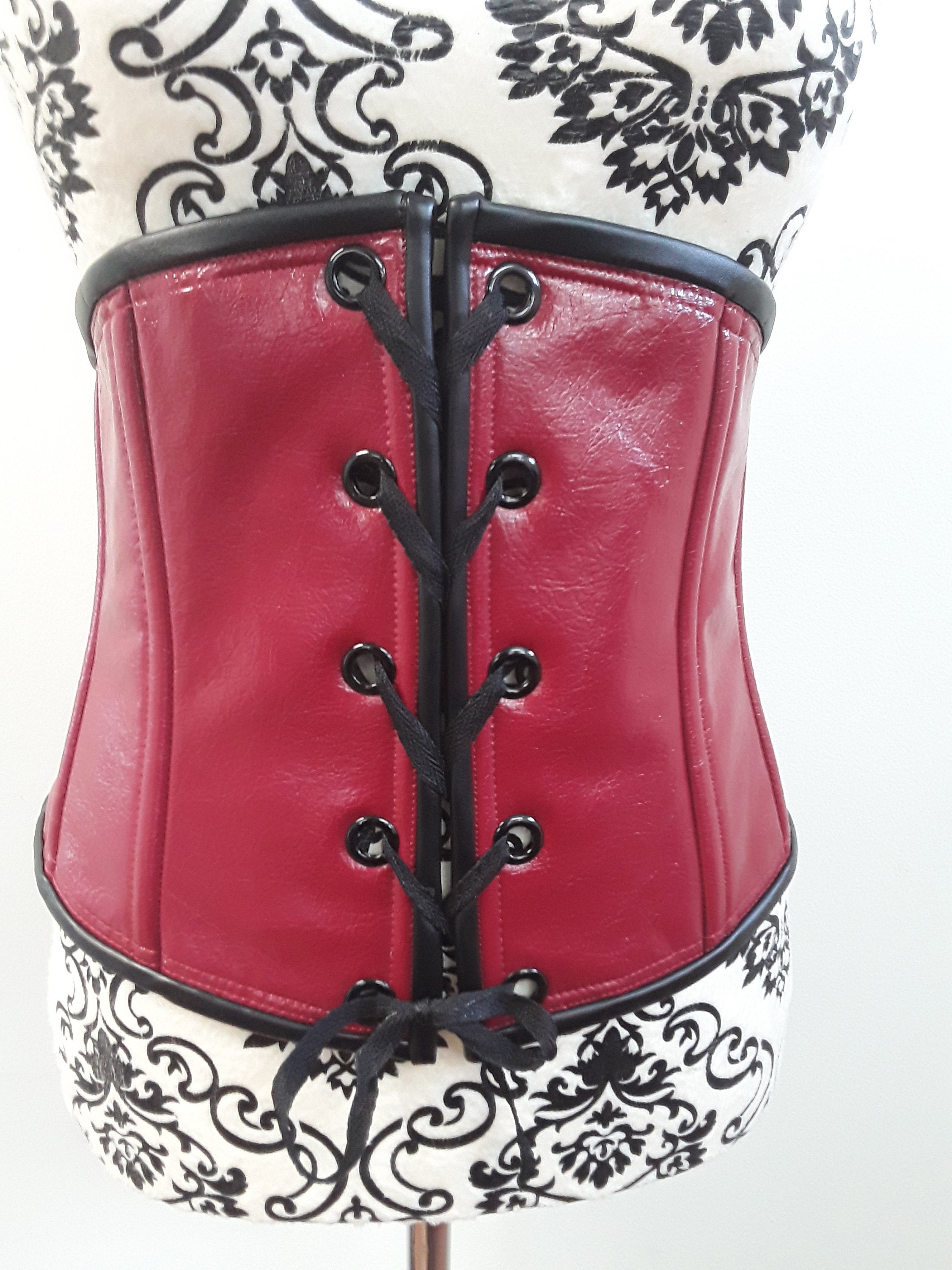 Cintura Corsetto Donna Modellante - Lacci Vintage In Pelle PU, Regolabile, Vita 65-85 Cm, Per Outfit Eleganti