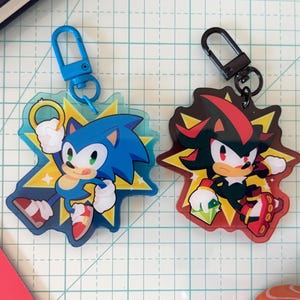 Sonic the Hedgehog Acrylic Charms - 2.5in Sonic, Shadow