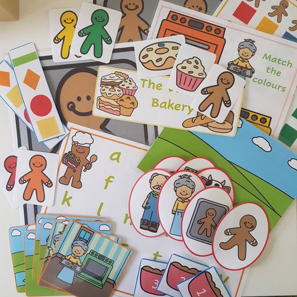 Reception | Preschool |Teaching Resources | Early Years Learning | Gingerbread Man | Numbers, Letters | Busy Book | Home School |