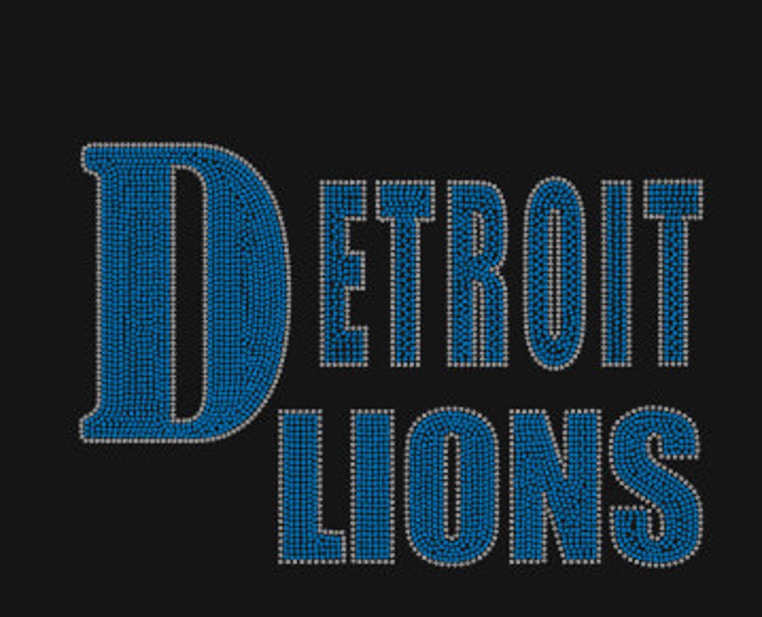 Detroit Lions Design Template, Rhinestone Design ,d5.320w X7.655h Detroit Lions Design Template, Rhinestone Design ,d5.320w X7.655h