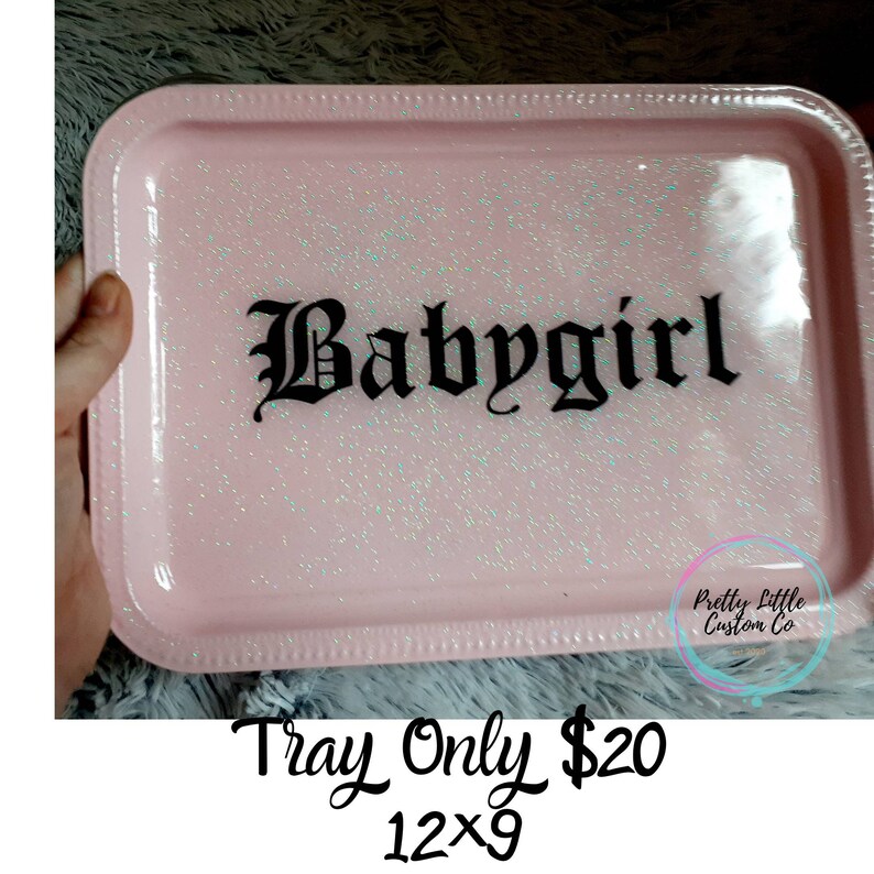 Babygirl Rolling Tray Aesthetic rolling tray set Light pink Etsy