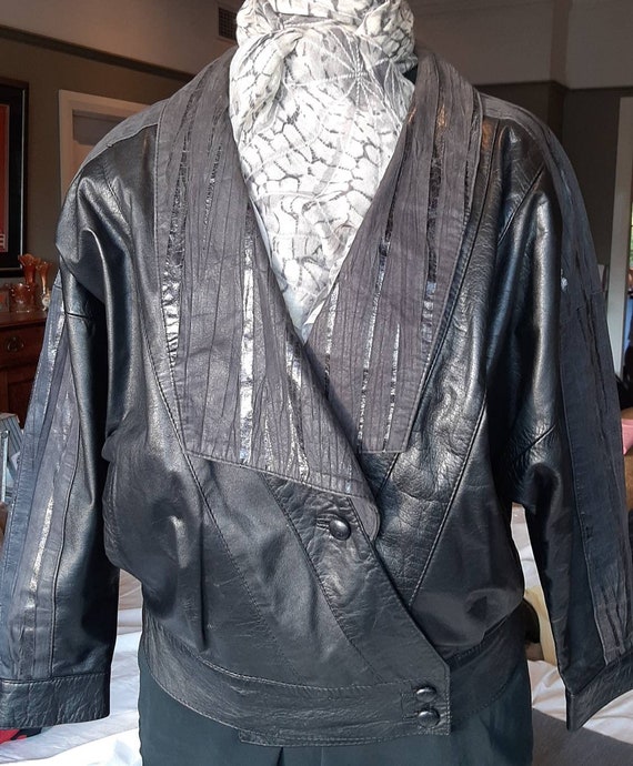 80s Leather Slouch Jacket