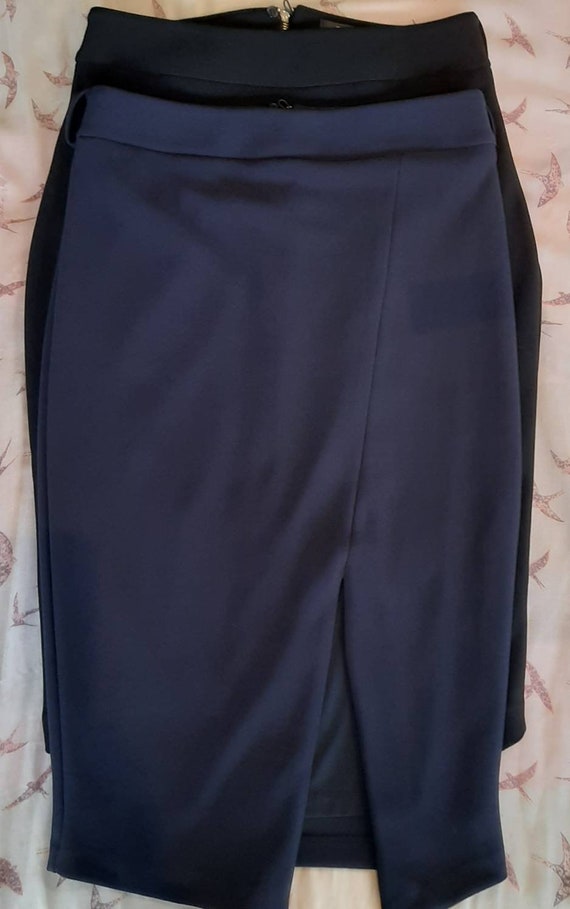 2x Portmans Wiggle Skirts * Navy and Black Portman