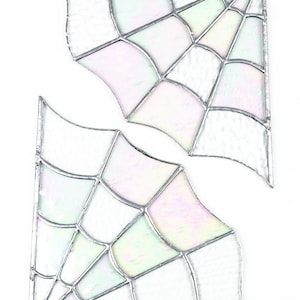 SPIDER WEB CORNER Spider web Stained Glass Charm Spider Web Inspired By Nature Spider Web Décor image 5