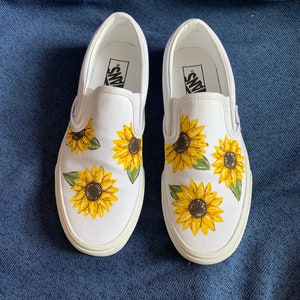 White sunflower best sale vans