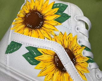 sunflower high top vans