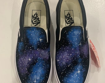 Galaxy Vans, Custom Galaxy Vans, Space Themed Shoes