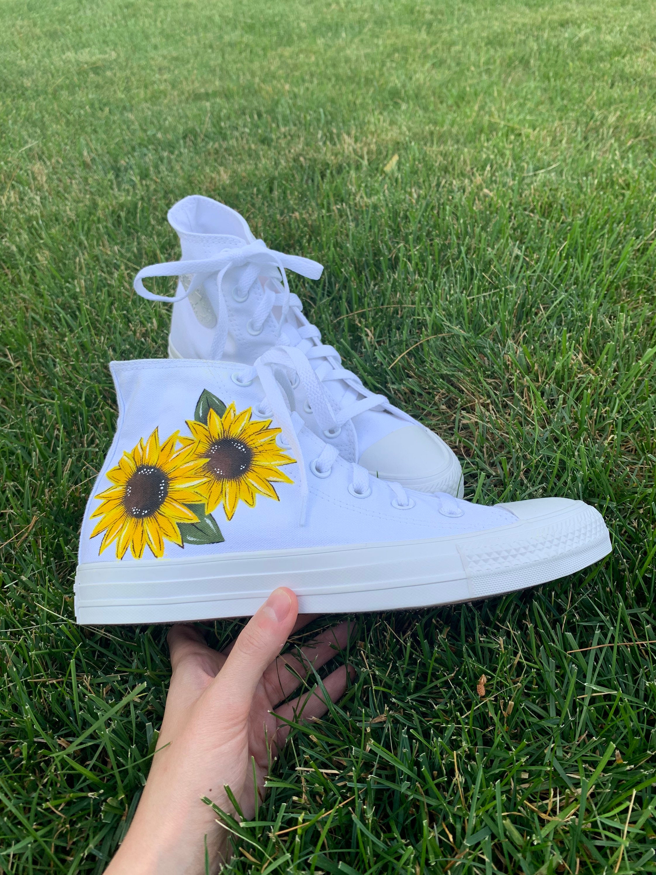 Sunflower Converse - Etsy