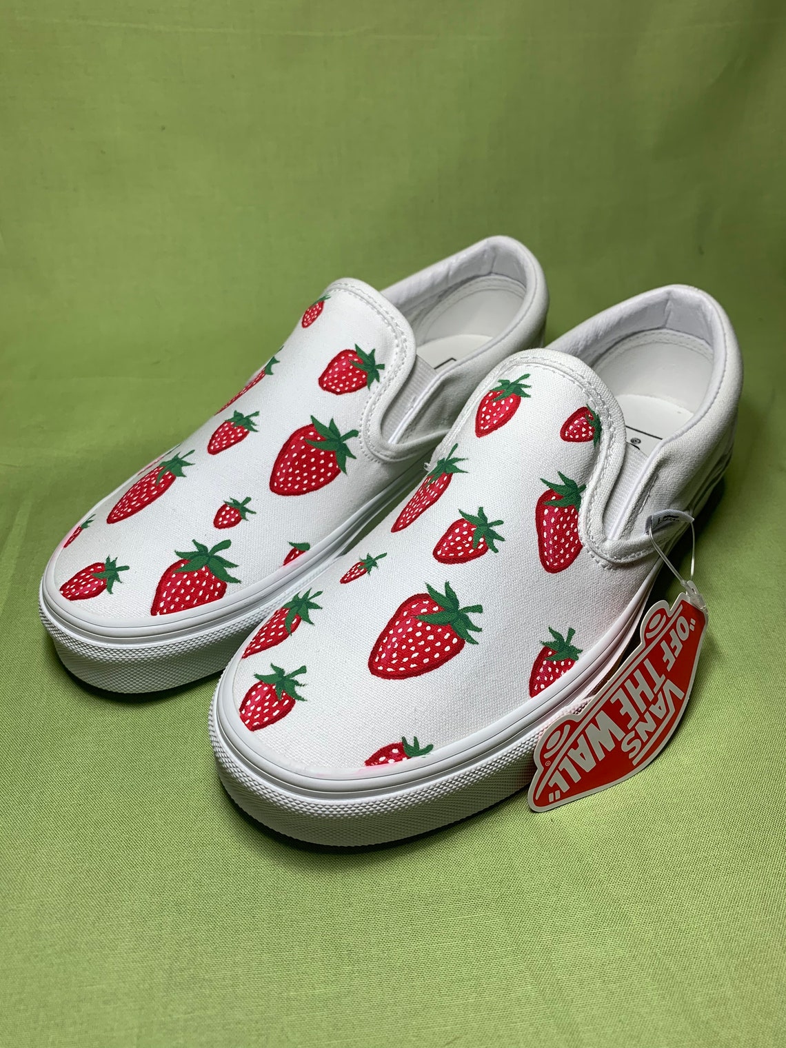 Custom Strawberry Vans Strawberry Shortcake Vans Fruit Etsy
