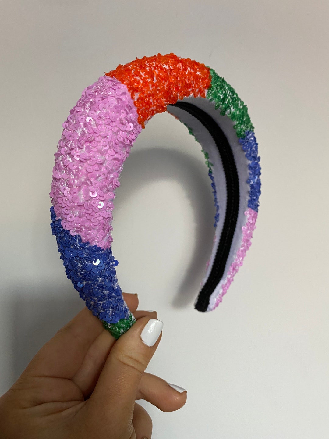 Sequin Embellished Headband Etsy UK