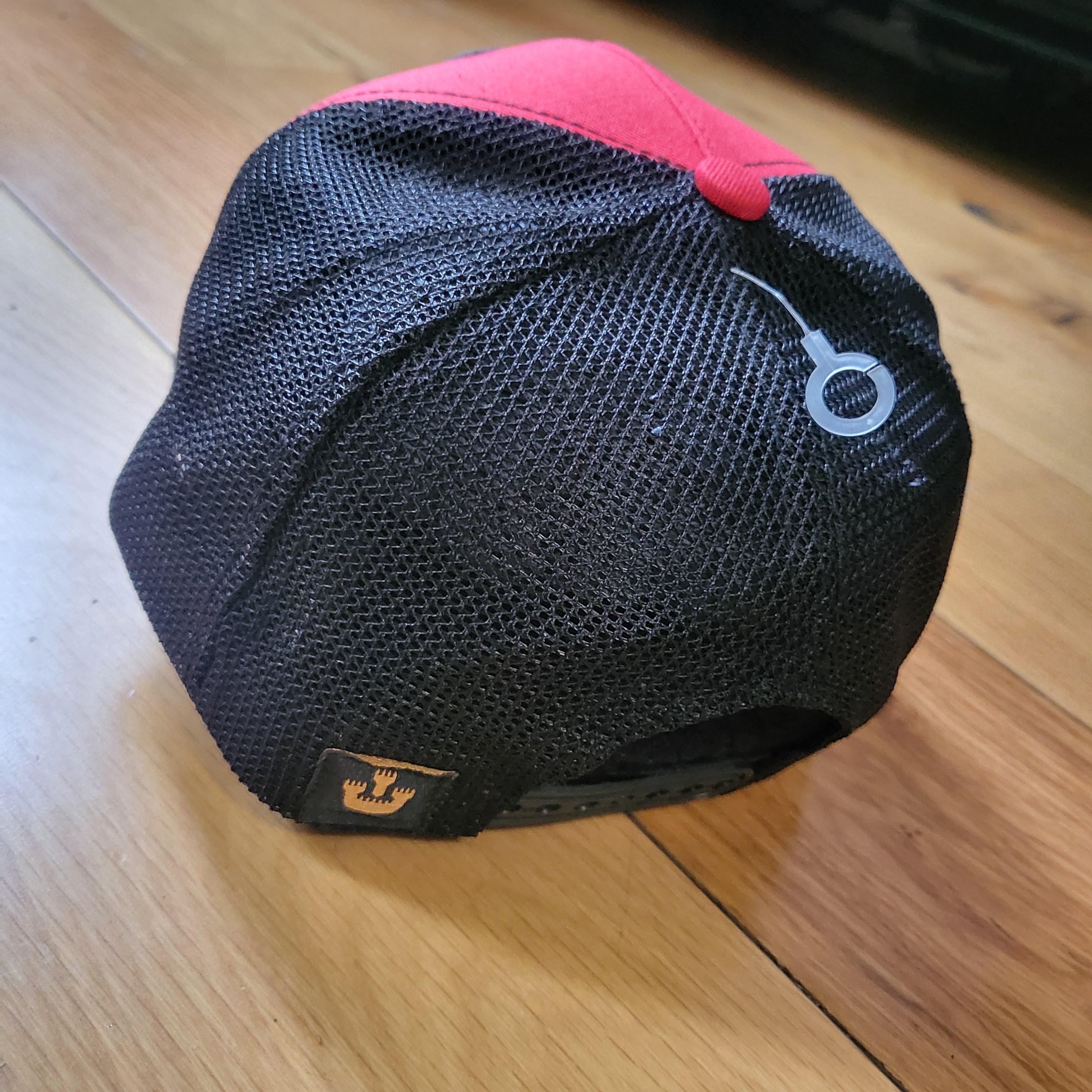 Black Cap with Red Embellishments Nationals Black Red Outline Inaugural Red UV Fitted - The  main image 4