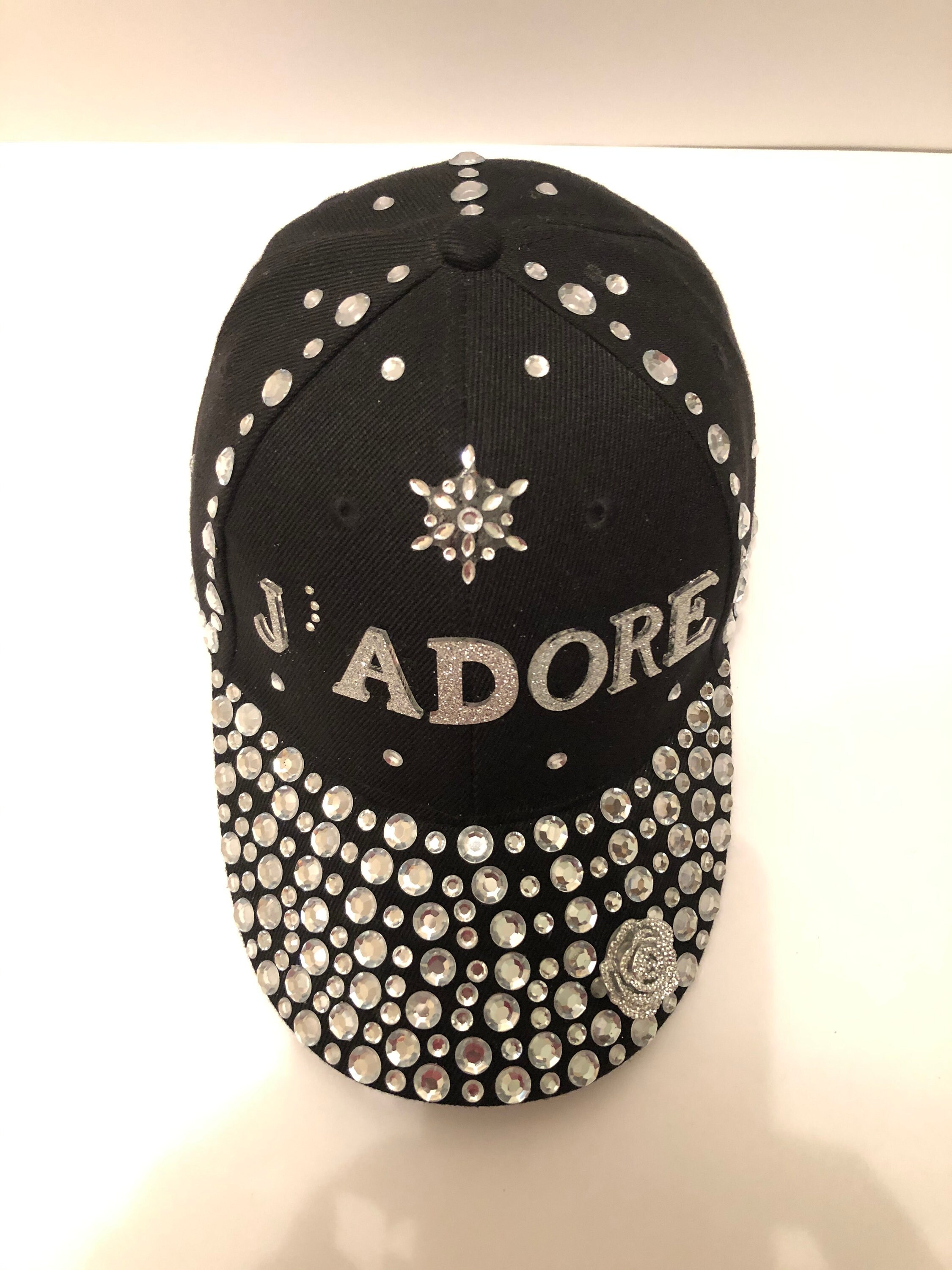 j'adore' 6 Panel Bling Baseball Cap 