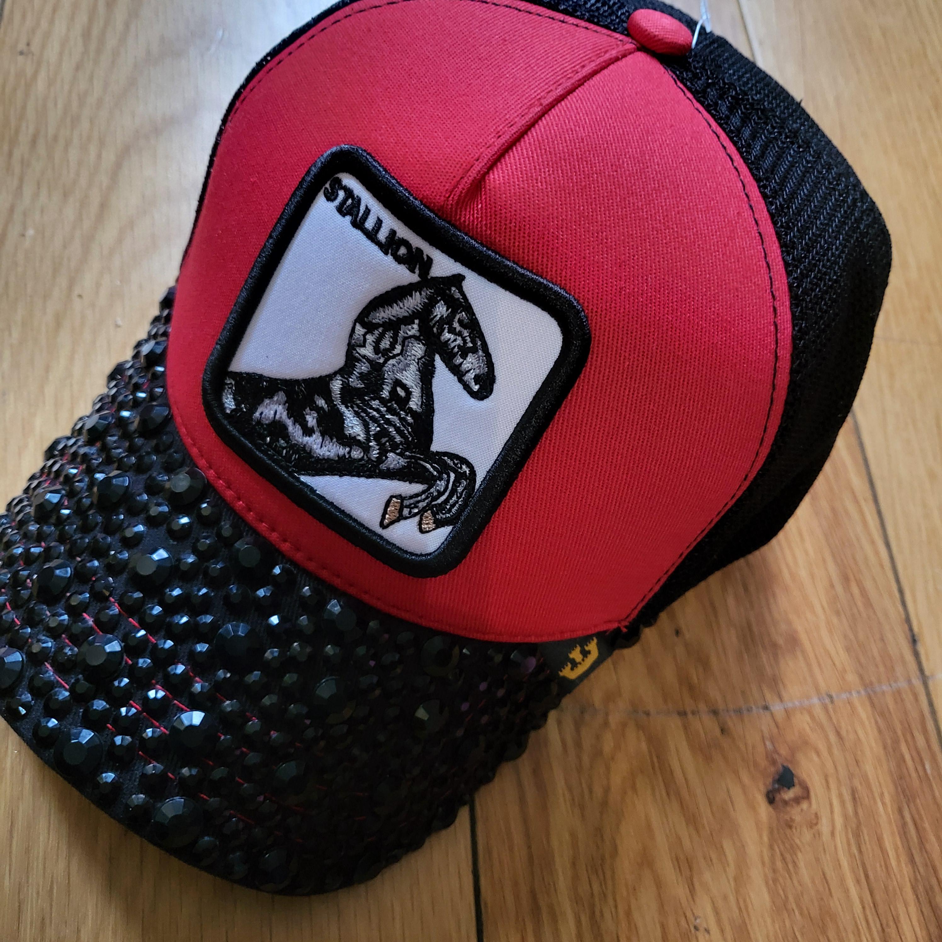 Black Cap with Red Embellishments Nationals Black Red Outline Inaugural Red UV Fitted - The  main image 2