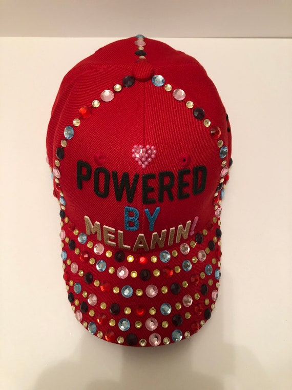 Red Embellished Cap Custom Embellished Baseball Cap | Tawni Haynes Apparel main image 4