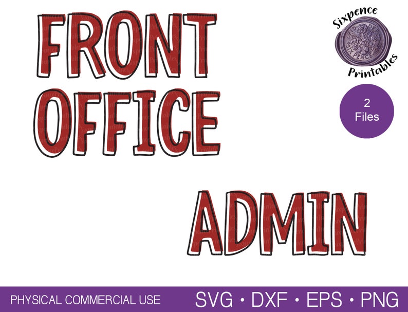 FRONT OFFICE SVG Admin Svg Sekreterare Gåva Front Office T-shirt Admin Gåvor Front Office Crew School Secretary Svg Present till Admin bild 2