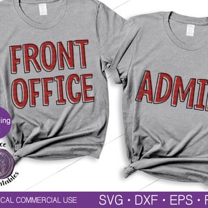FRONT OFFICE SVG Admin Svg Sekreterare Gåva Front Office T-shirt Admin Gåvor Front Office Crew School Secretary Svg Present till Admin bild 1