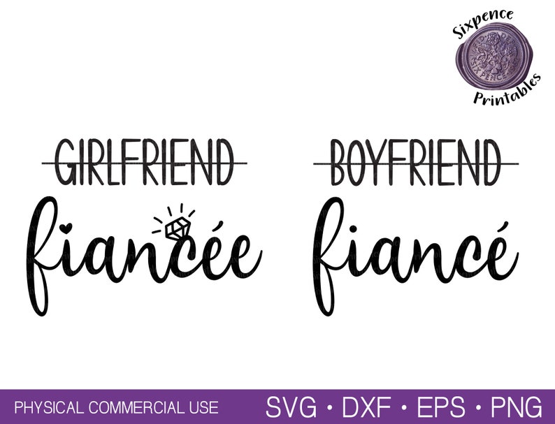 ENGAGEMENT SVG Fiance Svg Fiancee Svg Boyfriend Svg Girlfriend Svg Boyfriend Fiance Svg Girlfriend Fiancee Svg Bride to Be Svg image 2