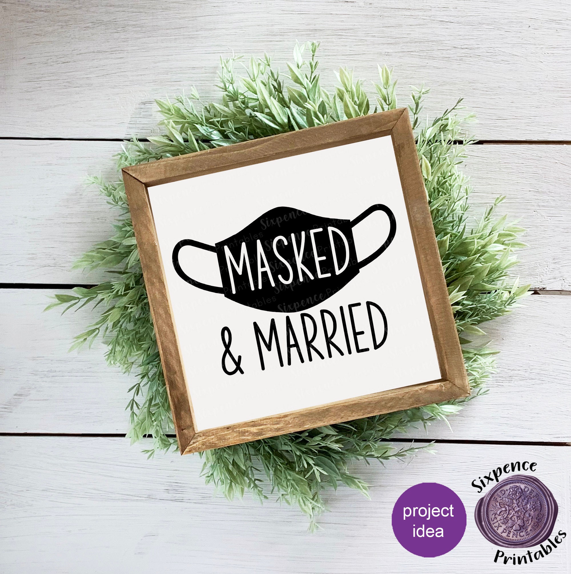 Download MASKED AND MARRIED Svg Quarantine Wedding Svg files for Cricut | Etsy