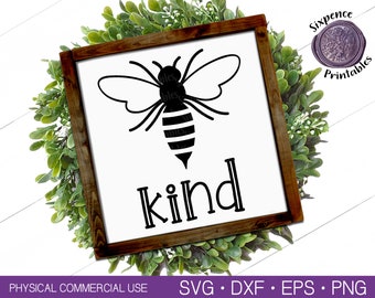 BEE KIND SVG Bee Sign Bee Svg Be Kind Svg Kindness Svg Bee Kind Shirt Bee Shirt Bee Decor Bee Clipart Religious Svg Faith Svg
