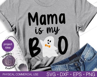 MAMA is my BOO SVG Boy Ghost Svg Ghost Face Svg Halloween Onesie Svg Funny Halloween Svg Halloween Shirt Svg Cute Ghost Svg