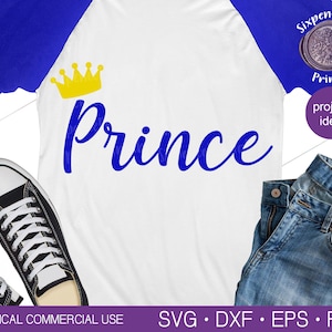 PRINCE SVG Prinz CROWN Svg Geburtstag Svg Krone Clipart kleine junge Svg Prinz Shirt Svg